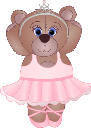 Princess Ballerina Teddy Bear PNG Image