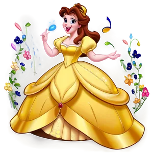 Princess Belle Singing Png Gko PNG Image