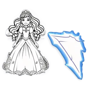 Princess Coloring Page Png 88 PNG Image