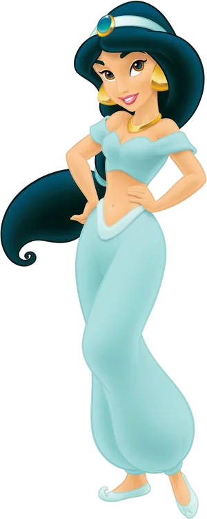 Princess Jasmine Aladdin Character Pose PNG Image