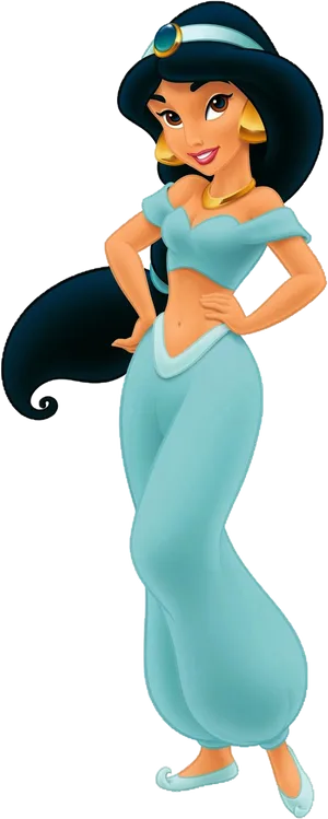 Princess Jasmine Aladdin Character Pose PNG Image