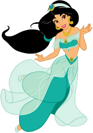 Princess Jasmine Animated Character PNG Image