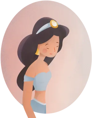 Princess Jasmine Illustration PNG Image