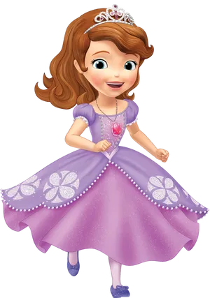 Princess Sofia The First Purple Dress PNG Image