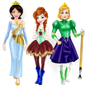 Princesses And Their Pets Png Yeu PNG Image