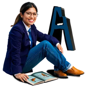 Principal With Book Png Dsm36 PNG Image