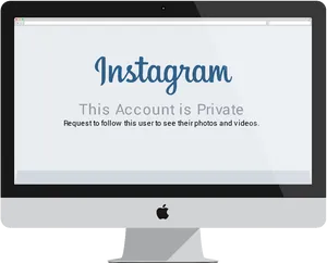 Private Instagram Account Notification PNG Image