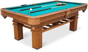 Professional Billiards Pool Table Setup PNG Image