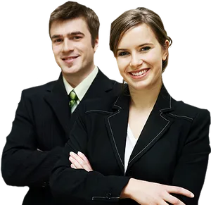 Professional Business Team Pose PNG Image