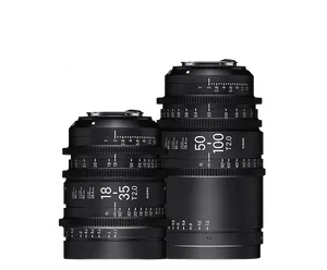 Professional Cinema Lenses Stacked PNG Image