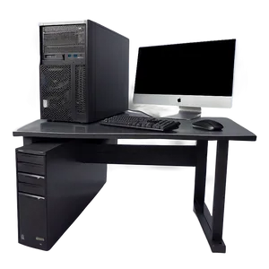 Professional Computer Setup Mockup Png Qug PNG Image