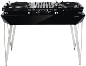 Professional D J Turntable Setup PNG Image