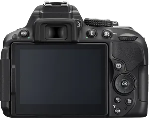 Professional D S L R Camera Back View PNG Image