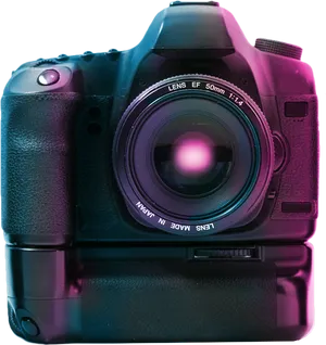 Professional D S L R Camera50mm Lens PNG Image