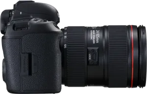 Professional D S L R Camerawith Lens PNG Image