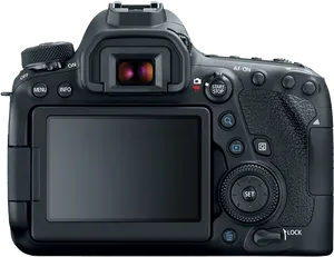 Professional Digital Camera Back View PNG Image