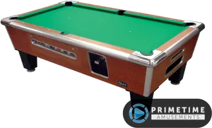 Professional Green Felt Pool Table PNG Image