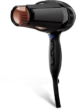 Professional Hair Dryer Black PNG Image