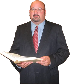 Professional Lawyer Holding Book PNG Image