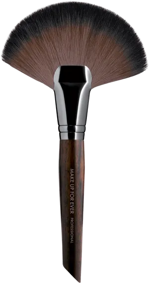 Professional Makeup Fan Brush PNG Image