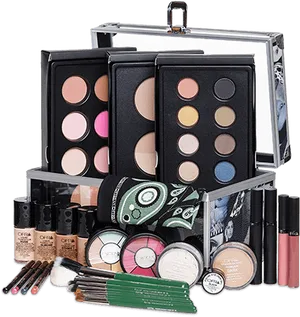 Professional Makeup Kit Collection PNG Image