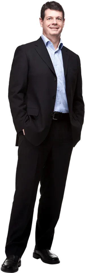 Professional Man Standing Portrait PNG Image