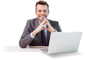 Professional Manat Laptop PNG Image