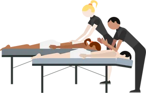 Professional Massage Session PNG Image