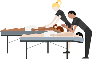 Professional Massage Therapy Session PNG Image