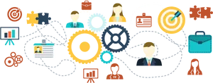 Professional Network Teamwork Concept PNG Image