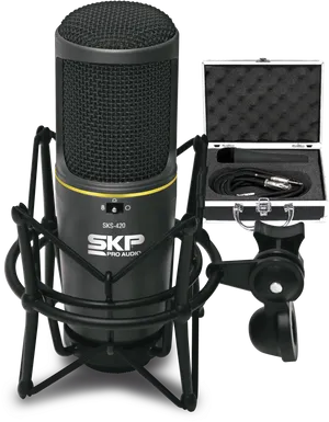 Professional Studio Microphonewith Case PNG Image