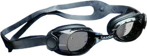 Professional Swimming Goggles Water Droplets PNG Image