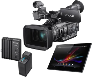 Professional Video Cameraand Accessories PNG