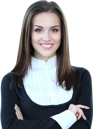 Professional Woman Portrait Smile PNG Image