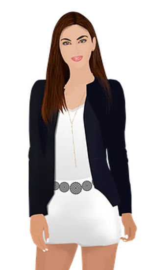 Professional Woman Vector Illustration PNG Image