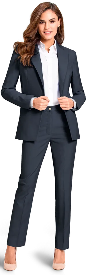 Professional Womanin Black Suit PNG