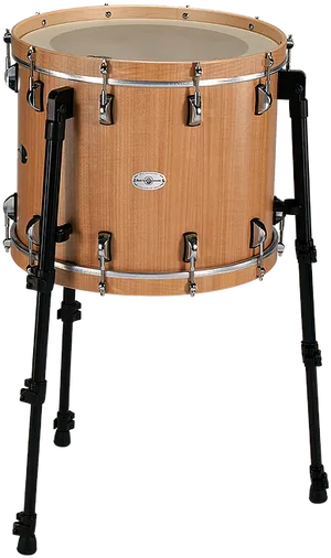 Professional Wooden Bass Drumon Stand PNG Image