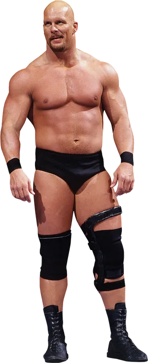 Professional Wrestler Standing Pose PNG Image