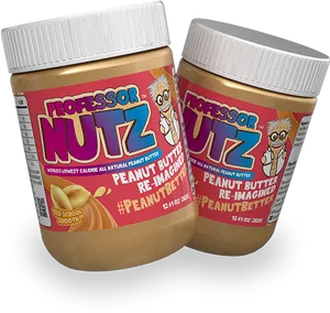 Professor Nutz Peanut Butter Jars PNG Image