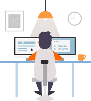 Programmerat Workstation Vector PNG Image