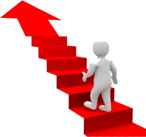 Progress_ Upward_ Stairs_3 D_ Concept PNG Image