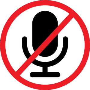 Prohibition Sign Redand Black PNG