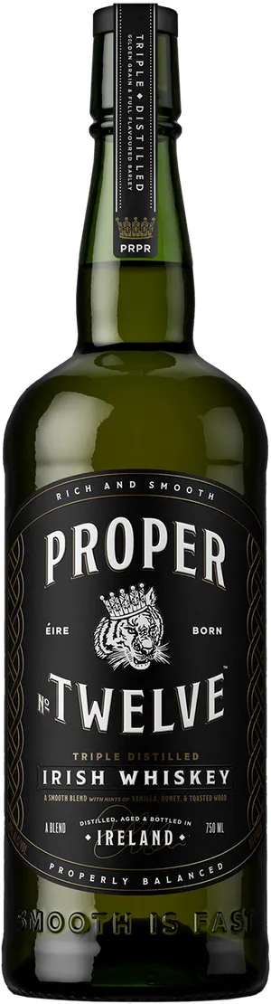 Proper Twelve Irish Whiskey Bottle PNG Image