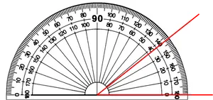 Protractor Measuring Angle PNG Image