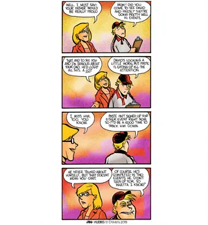 Proud Mother Comic Strip PNG Image
