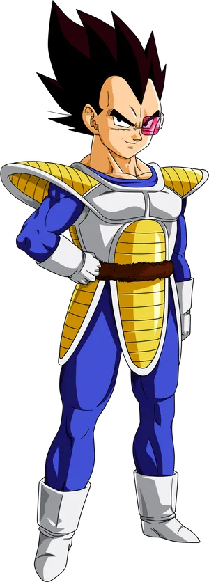 Proud Saiyan Warrior Vegeta PNG Image