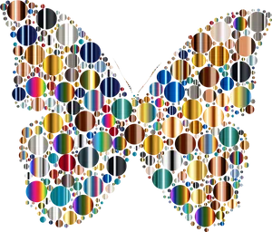 Psychedelic Butterfly Mosaic PNG