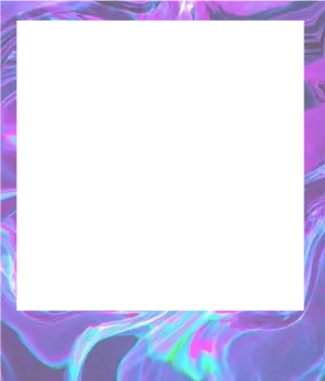 Psychedelic Polaroid Frame PNG Image