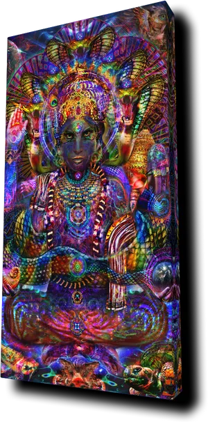 Psychedelic_ Vishnu_ Artwork PNG Image