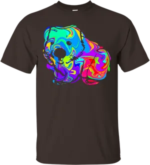 Psychedelic Wombat T Shirt Design PNG Image